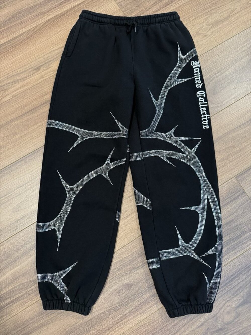 Named Collective Unisex Black Thorn Sweatpants Medium Limited Y2K Streetwear